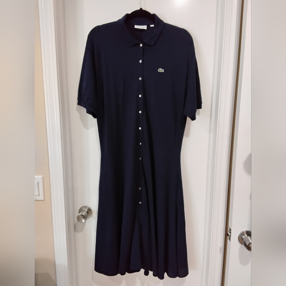 Lacoste Women's Dark Blue Button-Down Dress